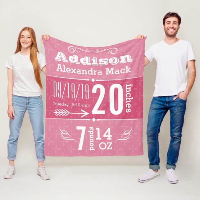Cute Pil Mönster valfri Färg Baby Blanket Fleecefilt (På plats)