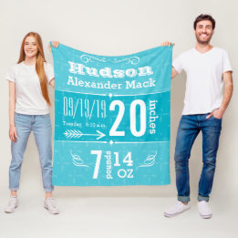 Cute Pil Mönster valfri Färg Baby Blanket Fleecefilt