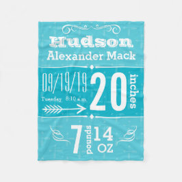 Cute Pil Mönster valfri Färg Baby Blanket Fleecefilt