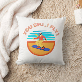cute Pillow for skiing lovers Kudde