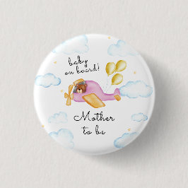 Cute Pilot Bear Airplane Mother To Be Baby Shower  Knapp