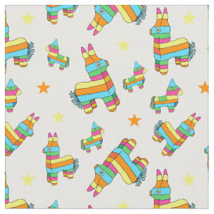 Cute Pinata Donkey på vita barn Tyg