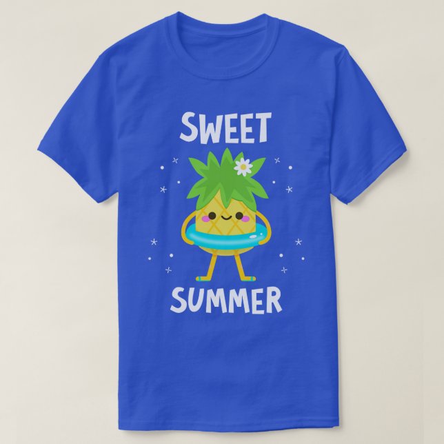 Cute Pineapple Älskare Sweet Summer Pineapple Char T Shirt (Design framsida)