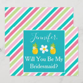 Cute Pineapple Bridesmaid Frieri Inbjudningar