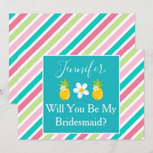Cute Pineapple Bridesmaid Frieri Inbjudningar