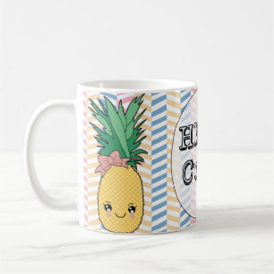 Cute Pineapple Fruit Kawaii Hej Cutie, sommar Kaffemugg