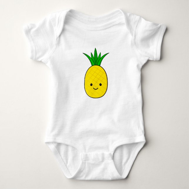 Cute Pineapple Kawai T Shirt (Framsida)