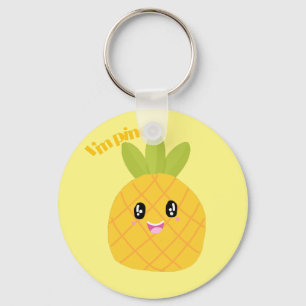 Cute Pineapple kawaii Nyckelring