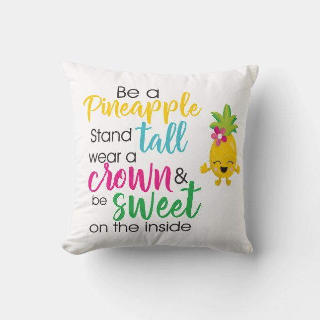 Cute Pineapple Kudde (Framsida)