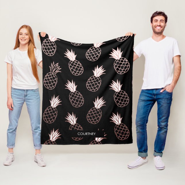 Cute Pineapple Mönster Fleecefilt (På plats)
