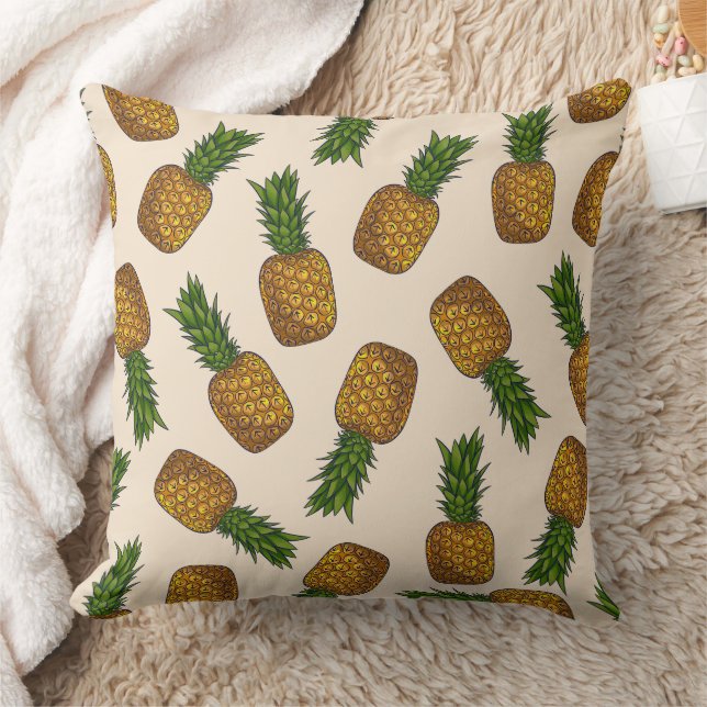 Cute Pineapple Mönster Kudde (Filt)