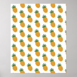 Cute Pineapple Mönster | Modern fertilitet IVF Poster