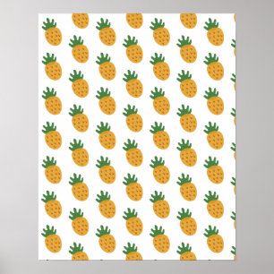 Cute Pineapple Mönster   Modern fertilitet IVF Poster