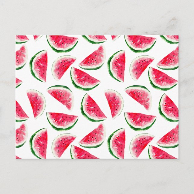 Cute Pineapple och Watermelon Mönster Vykort (Framsida)