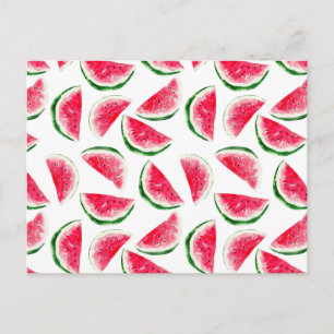 Cute Pineapple och Watermelon Mönster Vykort