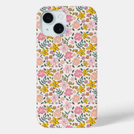 Cute Pink and Yellow Floral Pattern