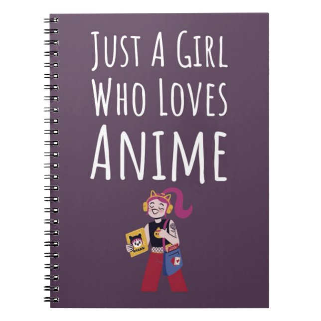 Cute Pink Anime Gifts For Baby Girls Otaku Kaiwaii Anteckningsbok (Framsidan)