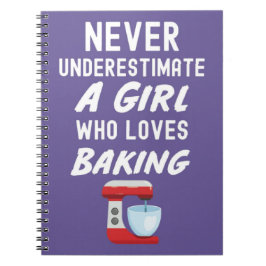 Cute Pink Baking Gifts For Baby Girls Kids Baker Anteckningsbok