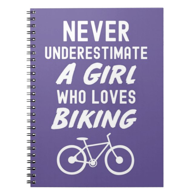 Cute Pink Biking Gifts For Baby Girls Kids Biker Anteckningsbok (Framsidan)
