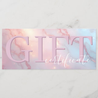 Cute Pink Blush Soft Elegant Gift Certificate Spara Datumet