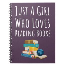 Cute Pink Book Reader Gifts For Baby Girls Kids Anteckningsbok