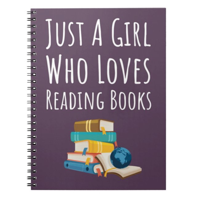 Cute Pink Book Reader Gifts For Baby Girls Kids Anteckningsbok (Framsidan)