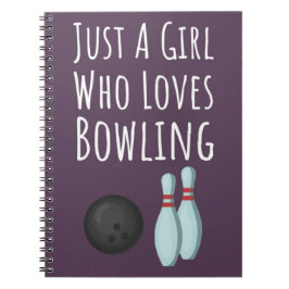 Cute Pink Bowling Gifts For Baby Girls Kids Bowler Anteckningsbok