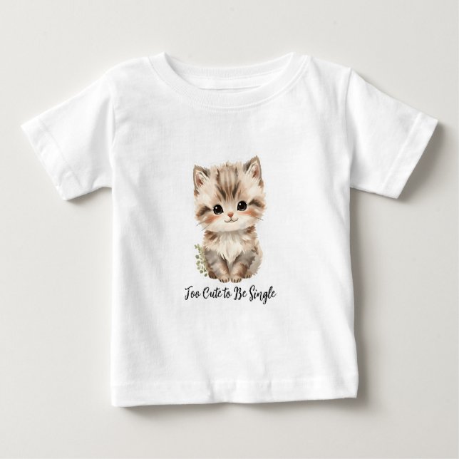 Cute pink cat baby T-Shirt (Framsida)