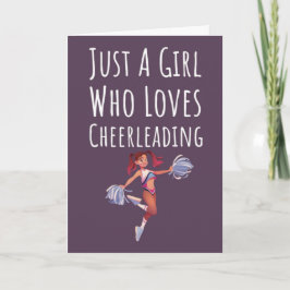 Cute Pink Cheerleading Cards For Baby Girls Kids Kort