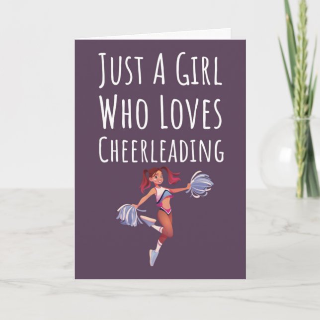 Cute Pink Cheerleading Cards For Baby Girls Kids Kort (Framsida)