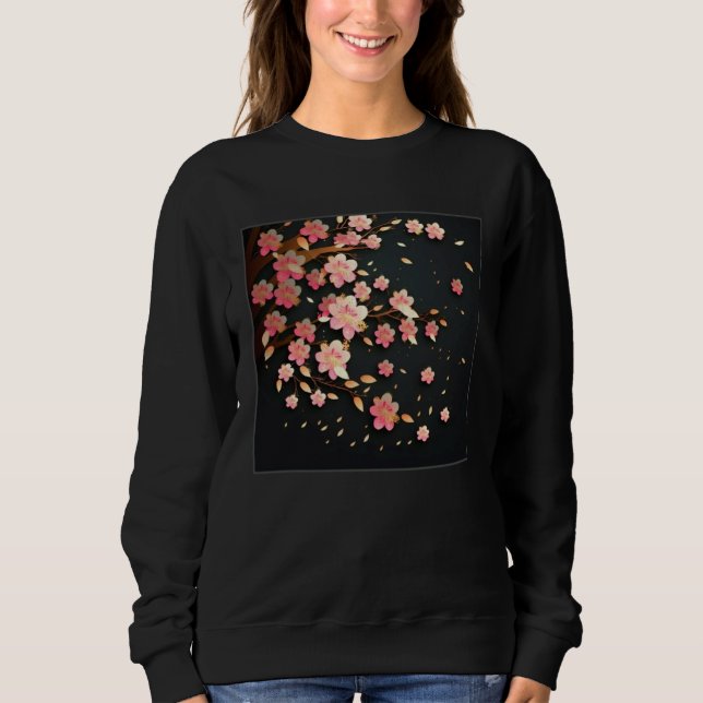 Cute Pink Cherry Blossom Illustration Flowers Mini T Shirt (Framsida)