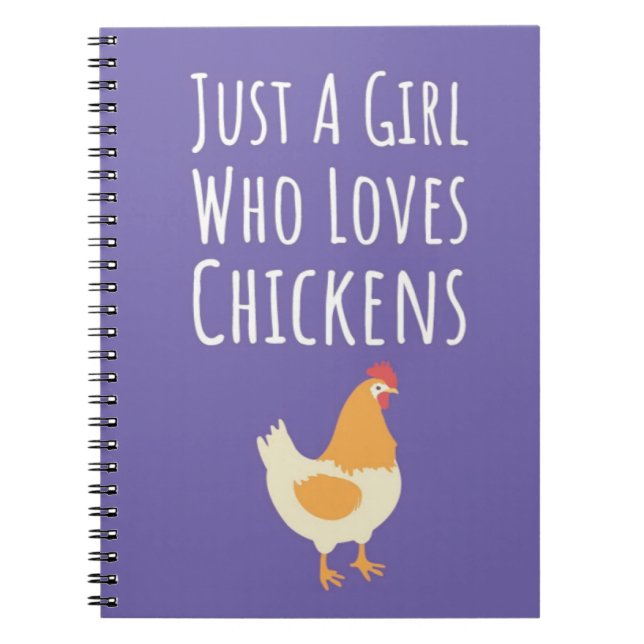 Cute Pink Chicken Gifts For Girls Farm Animals Kid Anteckningsbok (Framsidan)