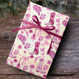 Cute Pink Coquette country girl pattern Presentpapper