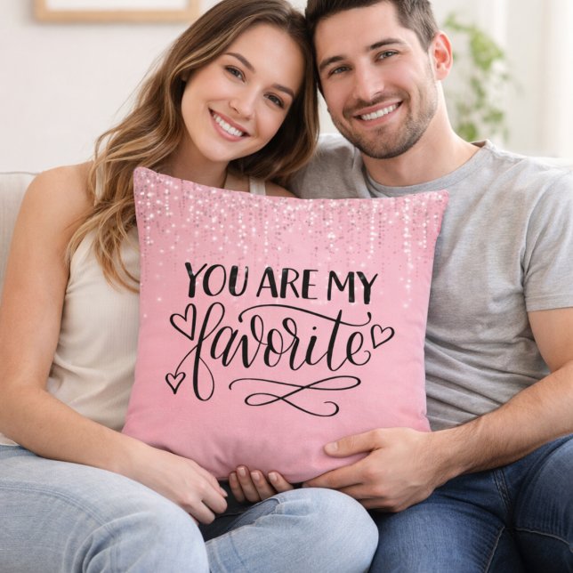 Cute  Pink Couple Gift Decor Kudde (Skapare uppladdad)