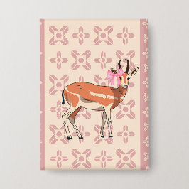 Cute Pink Doe-patterned Christmas Knapp
