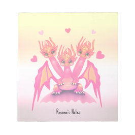 Cute pink dragons anteckningsblock