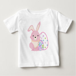 CUTE PINK EASTER BUNNY WITH EASTER EGGS T SHIRT