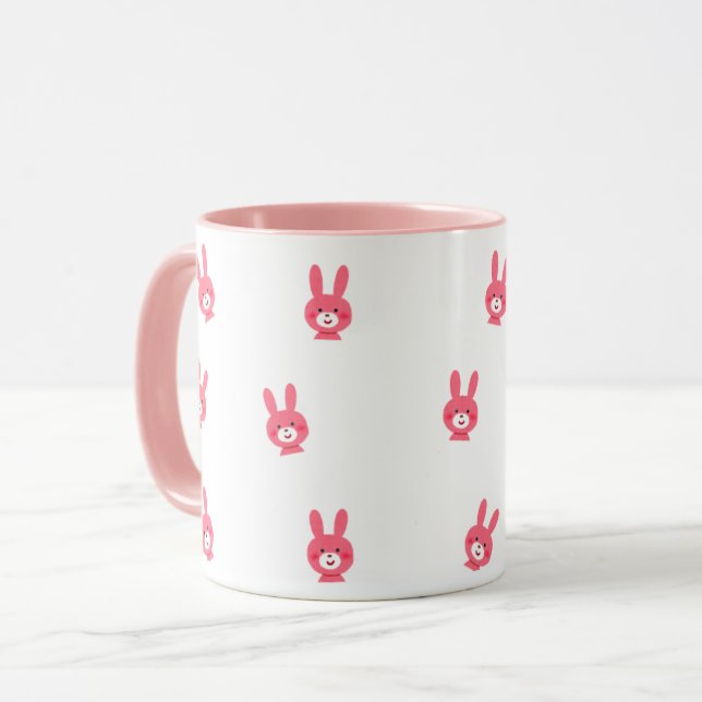Cute Pink Feminine Coffee Cup Mugg (Framsida vänster)