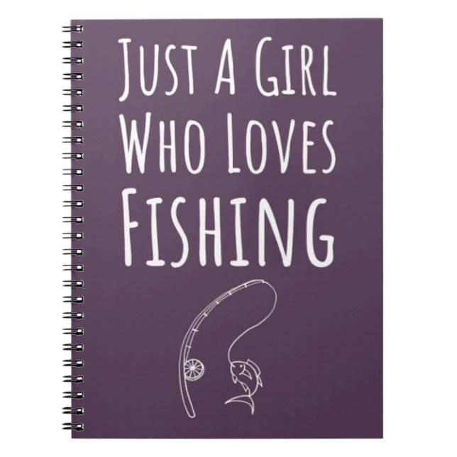 Cute Pink Fishing Gifts For Baby Girls Kids Fisher Anteckningsbok (Framsidan)