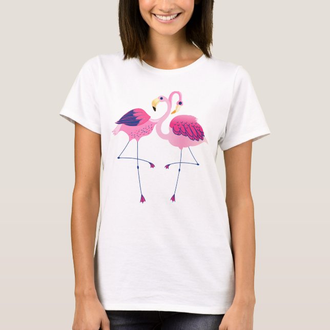 Cute Pink Flamingos Illustration Pattern Visor T Shirt (Framsida)