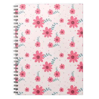 Cute Pink Floral Pattern | Daisy Flower Aesthetic  Anteckningsbok
