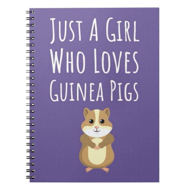 Cute Pink Guinea Pig Gifts For Baby Girls Kids Pet Anteckningsbok (Framsidan)