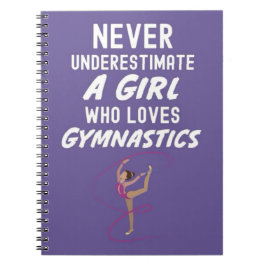 Cute Pink Gymnastics Gifts For Baby Girls Kids  Anteckningsbok