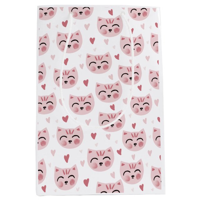 Cute Pink Kittens and Hearts Pattern for Kids (Framsidan)