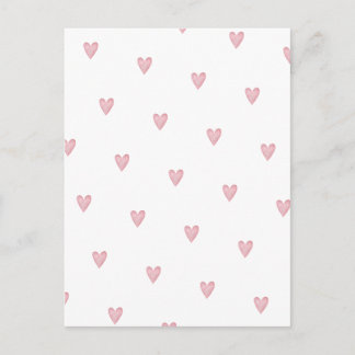 Cute Pink Little Hearts Love Card. Vykort