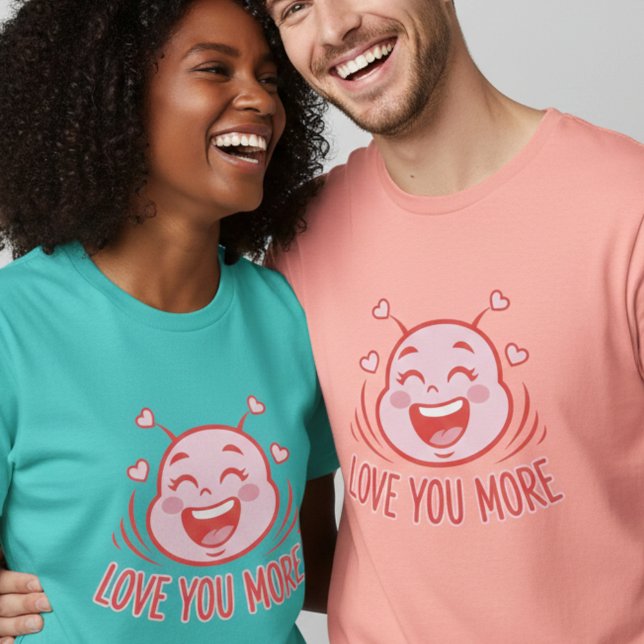 Cute Pink Monster Love You More Art T Shirt (Skapare uppladdad)