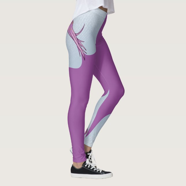 Cute pink octopus swimming leggings (Höger)