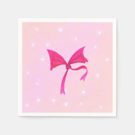 Cute Pink Princess Birthday Paper Napkin Pappersservett