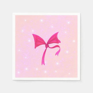 Cute Pink Princess Birthday Paper Napkin Pappersservett