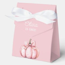 Cute Pink Pumpkin Girl 1st Birthday  Presentaskar